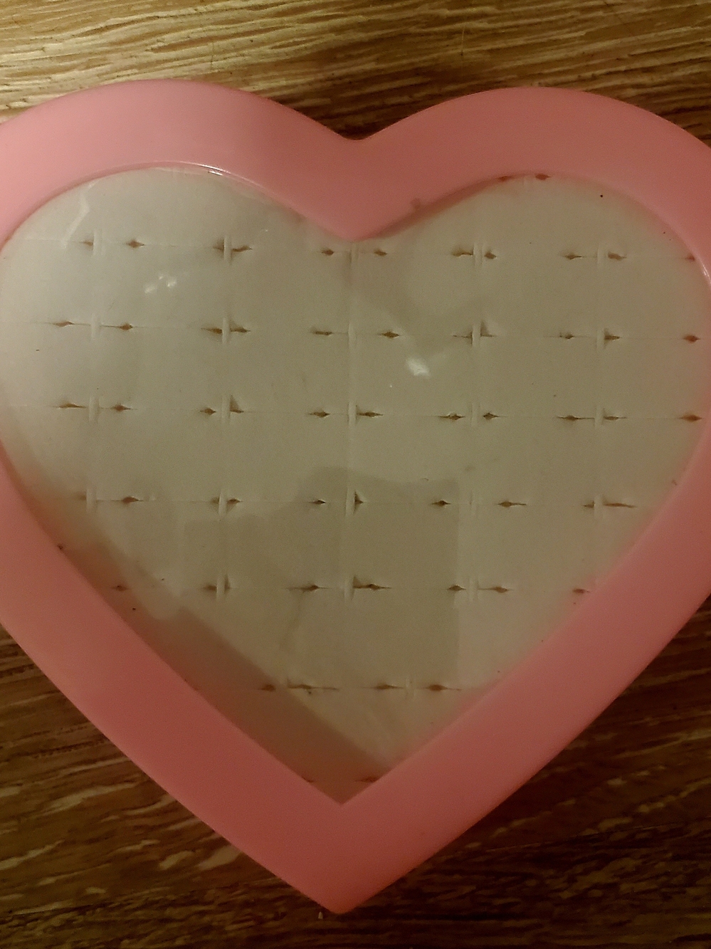 Pink Heart Ring Display Tray - Holds 36 Rings